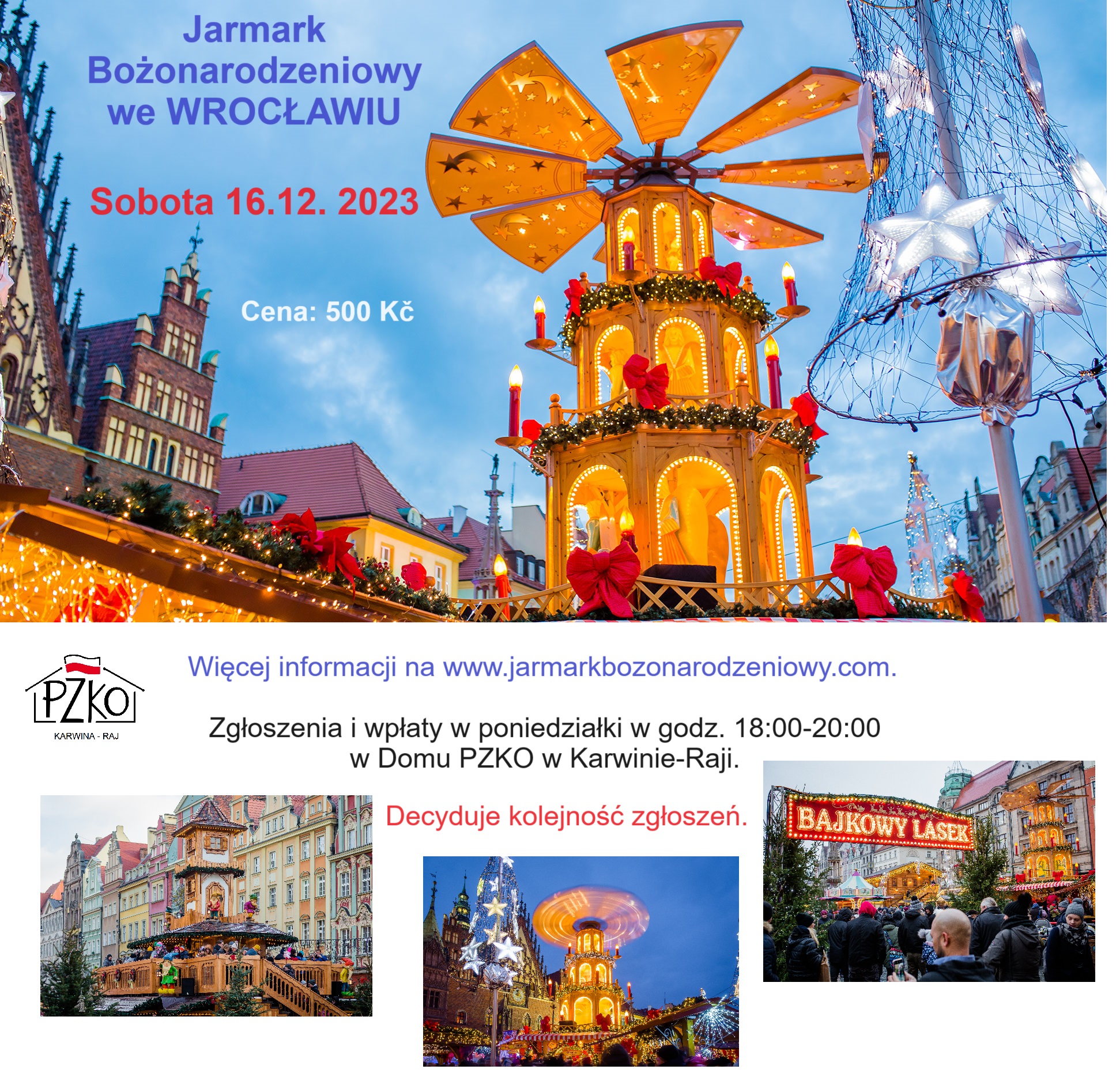 Wybierz się z nami na Jarmark Bożonarodzeniowy we Wrocławiu